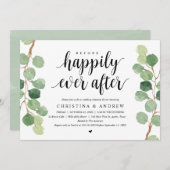 結婚式のリハーサルディナー 緑豊かなユーカリ 招待状 (正面/裏面)