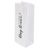 結婚式のリングボアになってくれる？ 現代風なプロポーズ ワインギフトバッグ (正面アングル)