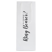 結婚式のリングボアになってくれる？ 現代風なプロポーズ ワインギフトバッグ (正面)