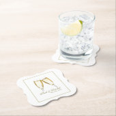 結婚式のレセプショパーソナライズされたン ペーパーコースター (インサイチュ)