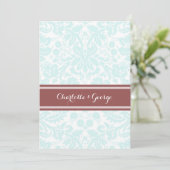 結婚式のレセプションのみスカイブルーワインダマスク 招待状 (スタンド正面)