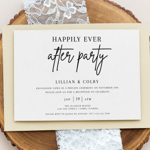 結婚式のレセプションのインビタット後の幸せなパーティー 招待状