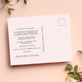 結婚式のレセプション後のパーティー写真の保存日付 案内ポストカード