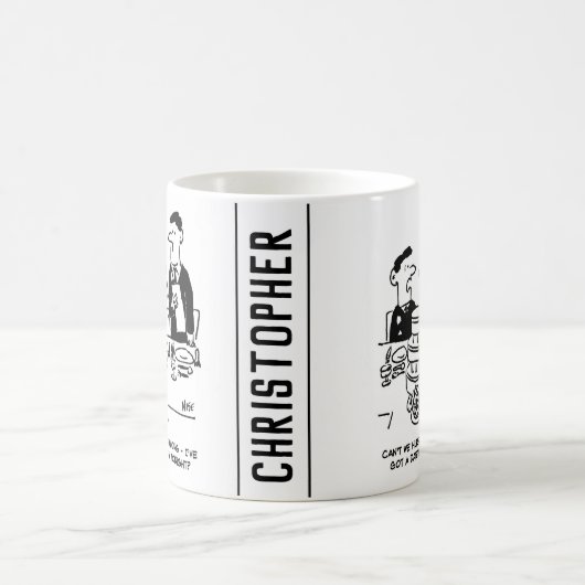 結婚式のレセプション花婿はダーツマッチ コーヒーマグカップ (中央)