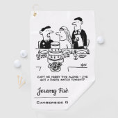 結婚式のレセプション花婿はダーツマッチ ゴルフタオル (インサイチュ)