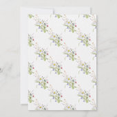 結婚式のワイルドフラワーズ デイジー おしゃれな春 招待状 (裏面)