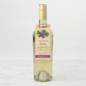 結婚式のワインのエレガントなヴィンテージのブドウは|感謝していしています ボトルネックタグ (ボトル)