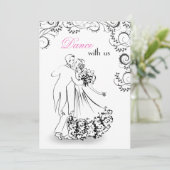 結婚式のヴィンテージのダンスのカップルの招待状 招待状 (スタンド正面)