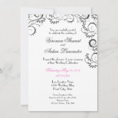 結婚式のヴィンテージのダンスのカップルの招待状 招待状 (裏面)