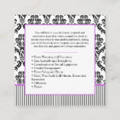 結婚式の主催者の名刺 スクエア名刺 (裏面)