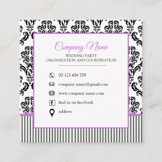 結婚式の主催者の名刺 スクエア名刺 (正面)