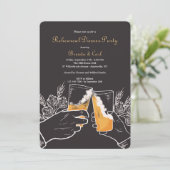 結婚式の乾杯リハーサルディナー招待状 招待状 (スタンド正面)