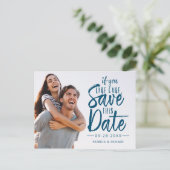 結婚式の予告状 Funny Wedding Save The Date ポストカード (スタンド正面)