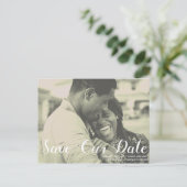 結婚式の予定を保存 ウェディング発表 ポストカード (スタンド正面)