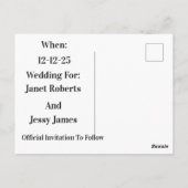 結婚式の事前お知らせ ポストカード (裏面)