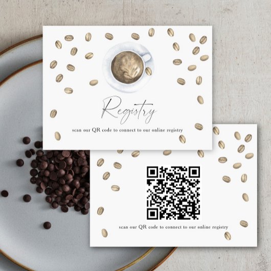 結婚式の二次会用コーヒーギフトQRコード エンクロージャーカード