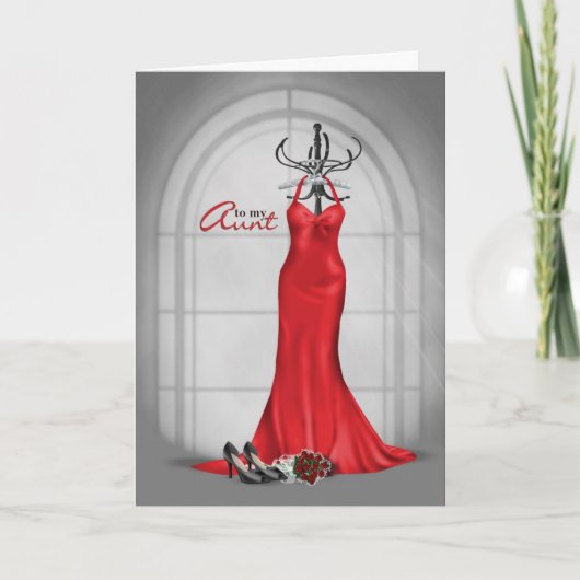 結婚式の介添え人依頼状おば用 招待状 (正面)