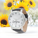 結婚式の介添え人 黒 白 スクリプト ウェディング   腕時計<br><div class="desc">結婚式の介添え人のための黒と白のスクリプトのウェディングウォッチ。当店の以下のコレクションでマッチするアイテムをご覧ください。</div>