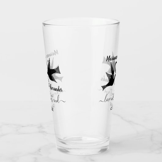 結婚式の仲の良い恋人同士の無限|カスタムのカップルの名前 タンブラーグラス (左)