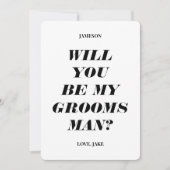 結婚式の仲人になってくれる？モダンなテキスト招待状 招待状 (正面)