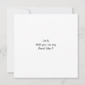 結婚式の仲人になってくれる？　最高の男の友達に カード (裏面)