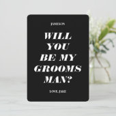 結婚式の仲人になってくれる？ 現代的なテキスト招待状 招待状 (スタンド正面)