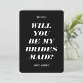 結婚式の仲人になってくれる？ 現代的なテキスト招待状 招待状 (スタンド正面)