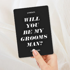 結婚式の仲人になってくれる? 現代的なテキスト招待状 招待状