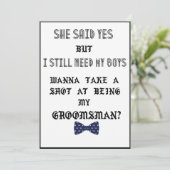 結婚式の仲人または花婿の提案招待状 招待状 (スタンド正面)