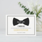 結婚式の仲人カード - ブラックタイ 招待状 (スタンド正面)