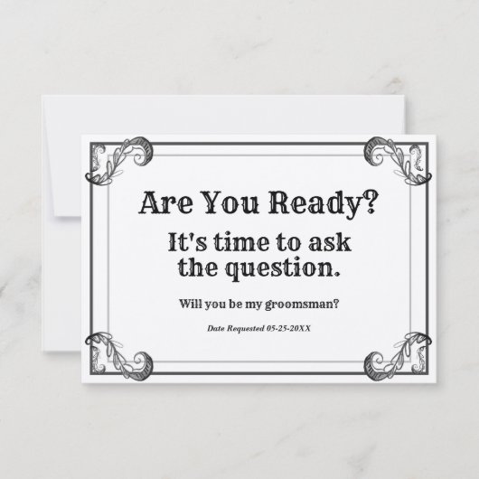 結婚式の仲人依頼 ヴィンテージスタイル 準備はいい？ 招待状 (正面)