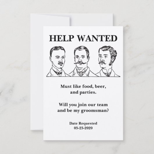 結婚式の仲人募集のお願い 招待状 (正面)