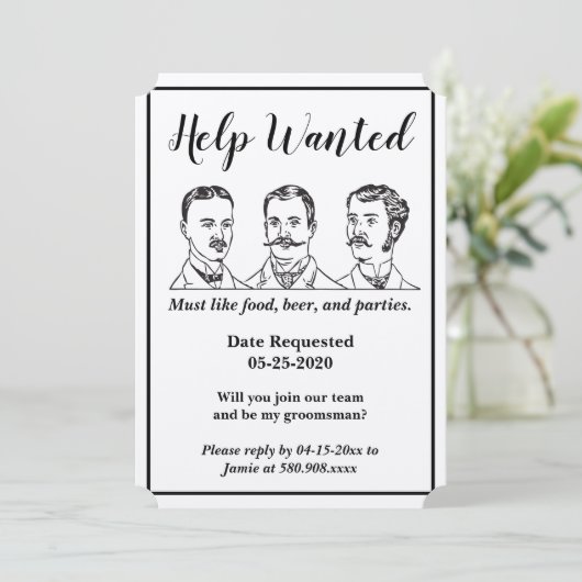 結婚式の仲人募集求人広告 招待状 (スタンド正面)