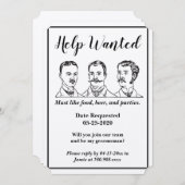 結婚式の仲人募集求人広告 招待状 (正面/裏面)