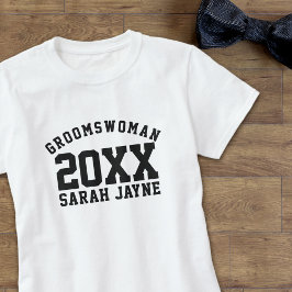 結婚式の仲人女性名と年Tシャツ Tシャツ