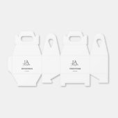 結婚式の仲人・主賓の名前と日付のモノグラム フェイバーボックス (折り畳みなし)