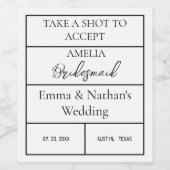 結婚式の仲人・出席者へのギフトとしてお酒を飲もう ワインラベル (シングルラベル)