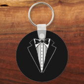結婚式の仲間 黒スーツ お揃い バチェラー パーティー 面白い キーホルダー (正面)
