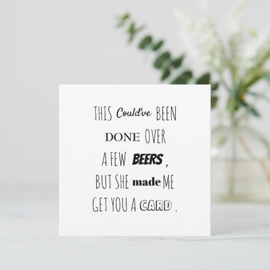 結婚式の伴侶 最高の男の名刺をくれますか カード (スタンド正面)