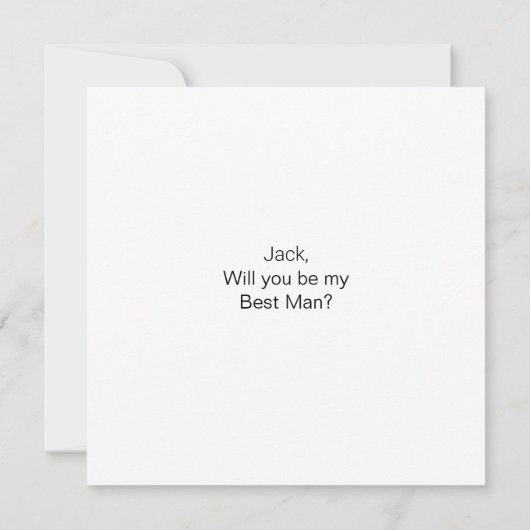結婚式の伴侶 最高の男の名刺をくれますか カード (裏面)