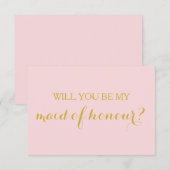 結婚式の伴娘にいてくれる？カード ウェディングパーティー 招待状 (正面/裏面)