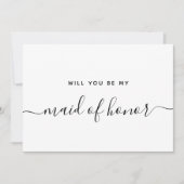 結婚式の伴娘にしてくれませんか? ウェディングパーティーのお願いメッセージカード 招待状 (正面)