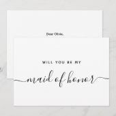 結婚式の伴娘にしてくれる？　結婚式の提案メッセージ 招待状 (正面/裏面)