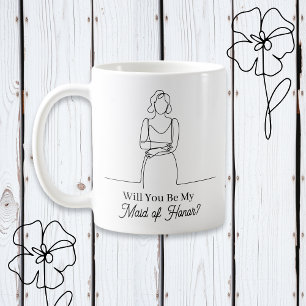 結婚式の伴娘になってくれる?の提案 コーヒーマグカップ