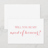 結婚式の伴娘に来てくれる？カード ウェディングパーティー 招待状 (正面/裏面)
