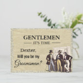 結婚式の伴郎にお願いするカード 招待状 (スタンド正面)