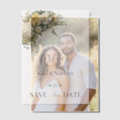 結婚式の保存日ヴェラムオーバーレイ ベラム紙招待状 (オフセット (カップル))
