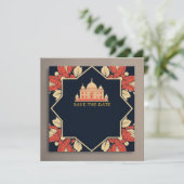 結婚式の保存日付インディアンテーマ招待 セーブザデート (スタンド正面)