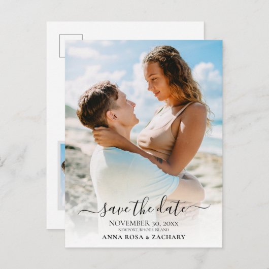 *~*結婚式の保存日付 – ウェブサイトQRコードAR6 P ポストカード (正面/裏面)