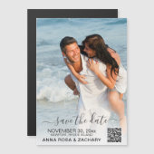 *~*結婚式の保存日 – QRウェブサイトAR6 マグネット招待状 (正面/裏面)